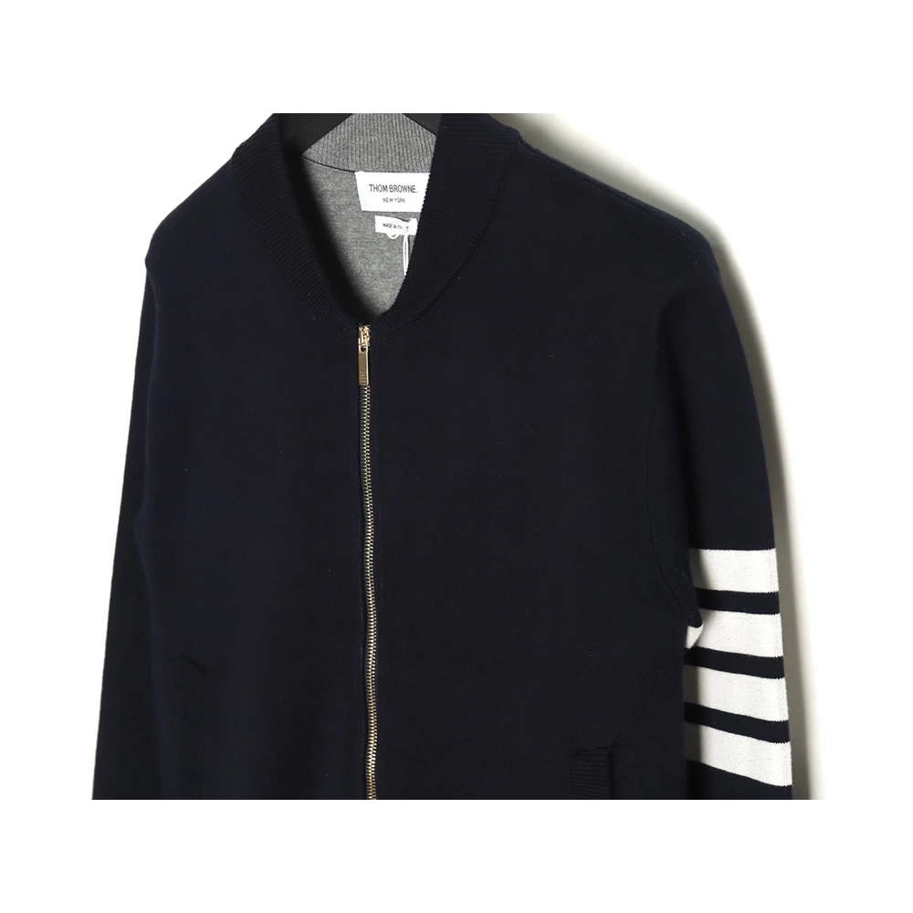 Thom Browne Crab Zip Baseball Jacket TSK1,Thom Browne Jacket,Jacket,APPAREL