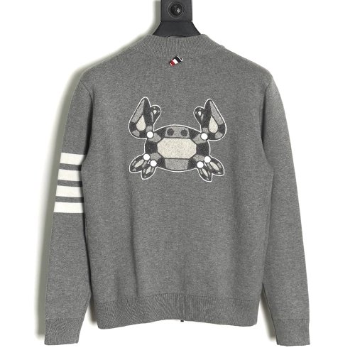 Thom Browne Crab Zip Baseball Jacket,Thom Browne Jacket,Jacket,APPAREL