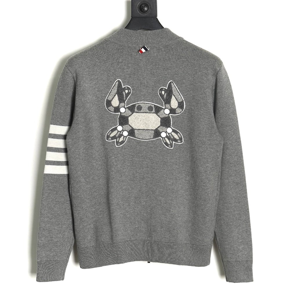 Thom Browne Crab Zip Baseball Jacket,Thom Browne Jacket,Jacket,APPAREL