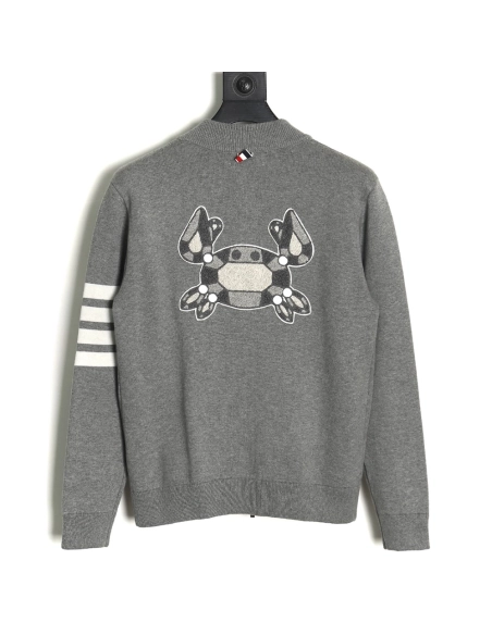 Thom Browne Crab Zip Baseball Jacket,Thom Browne Jacket,Jacket,APPAREL