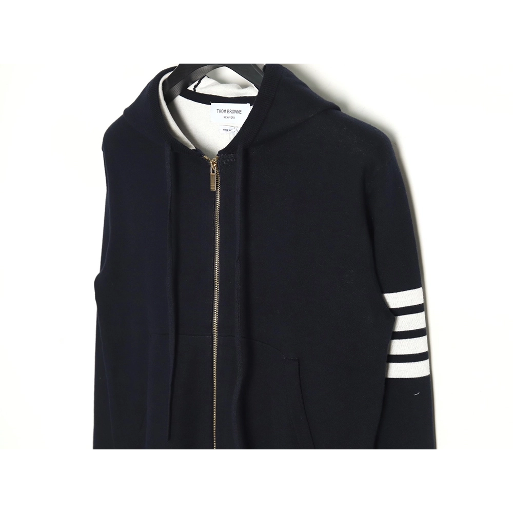 Thom Browne Submarine Knit Hooded Jacket TSK1,Thom Browne Jacket,Jacket,APPAREL