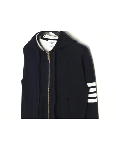 Thom Browne Submarine Knit Hooded Jacket TSK1,Thom Browne Jacket,Jacket,APPAREL