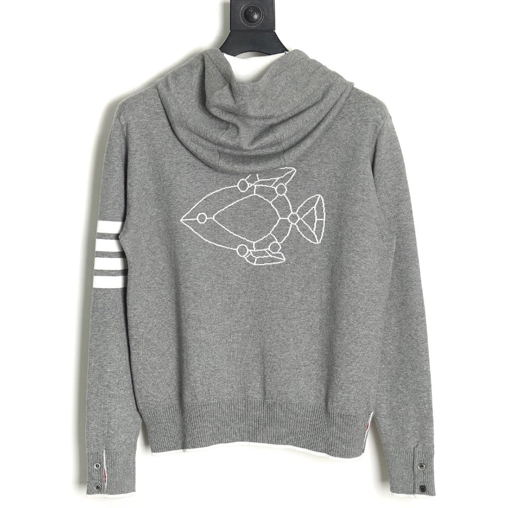 Thom Browne Submarine Knit Hooded Jacket,Thom Browne Jacket,Jacket,APPAREL