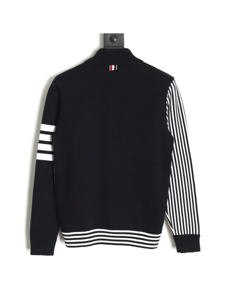 Thom Browne Striped Lapel Jacket TSK1,Thom Browne Jacket,Jacket,APPAREL