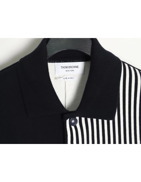 Thom Browne Striped Lapel Jacket TSK1,Thom Browne Jacket,Jacket,APPAREL