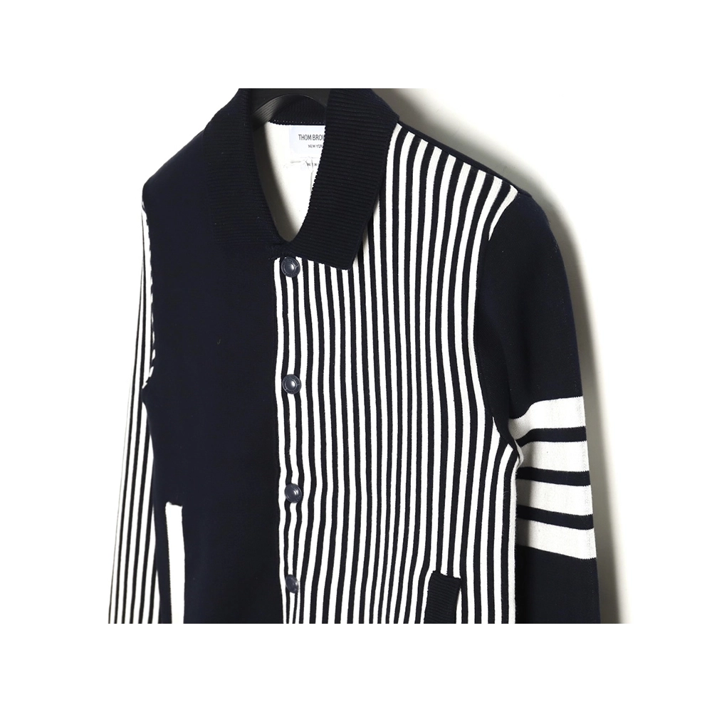 Thom Browne Striped Lapel Jacket TSK1,Thom Browne Jacket,Jacket,APPAREL
