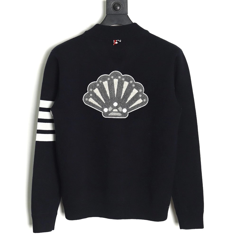 Thom Browne Peacock Zip Baseball Jacket TSK1,Thom Browne Jacket,Jacket,APPAREL
