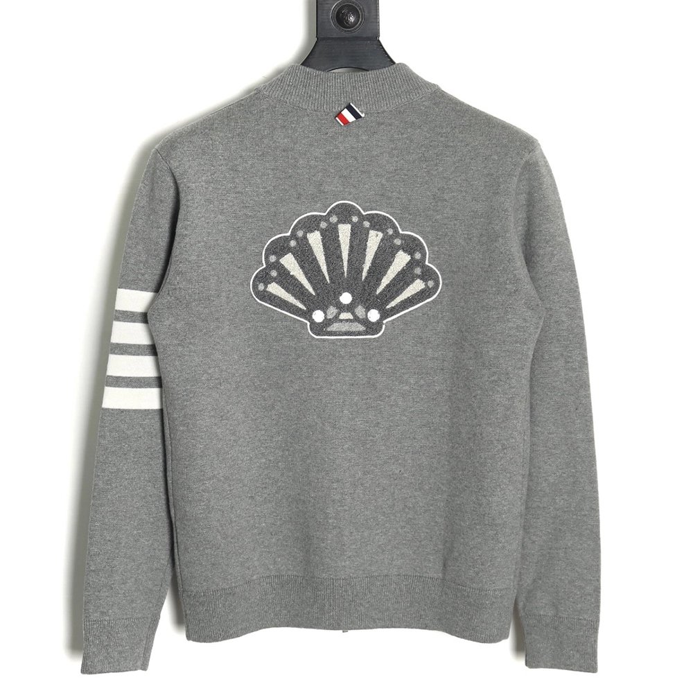 Thom Browne Peacock Zip Baseball Jacket,Thom Browne Jacket,Jacket,APPAREL