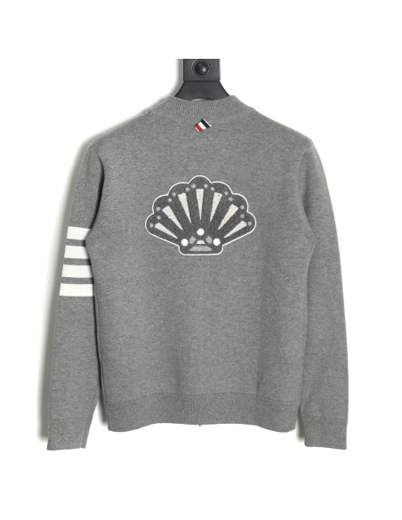 Thom Browne Peacock Zip Baseball Jacket,Thom Browne Jacket,Jacket,APPAREL