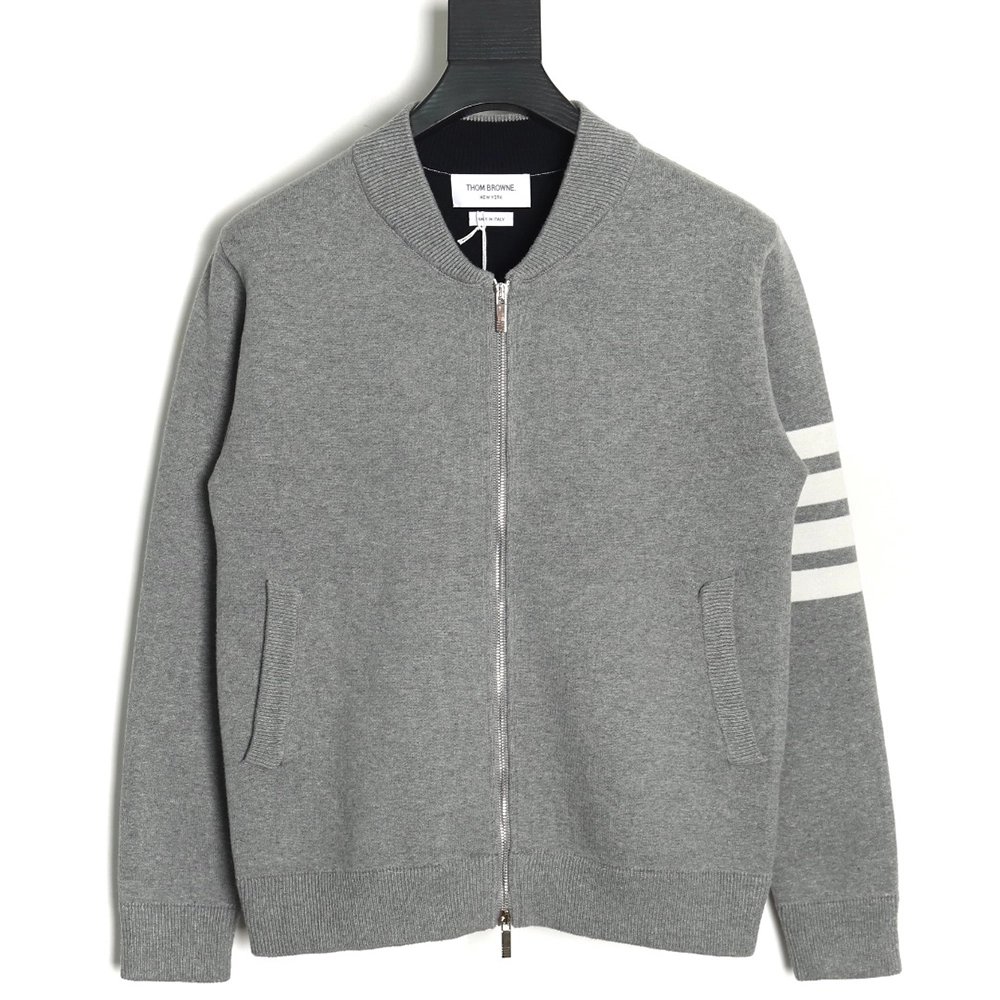 Thom Browne Peacock Zip Baseball Jacket,Thom Browne Jacket,Jacket,APPAREL