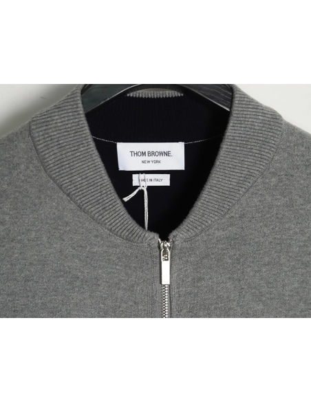 Thom Browne Peacock Zip Baseball Jacket,Thom Browne Jacket,Jacket,APPAREL