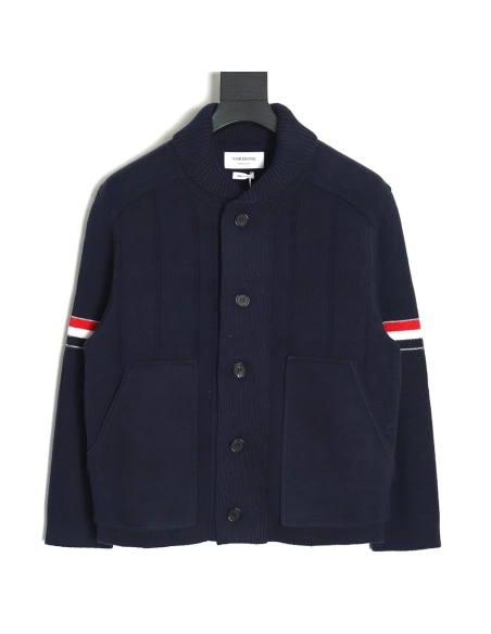 Thom Browne Vertical Striped Jacket TSK1,Thom Browne Jacket,Jacket,APPAREL