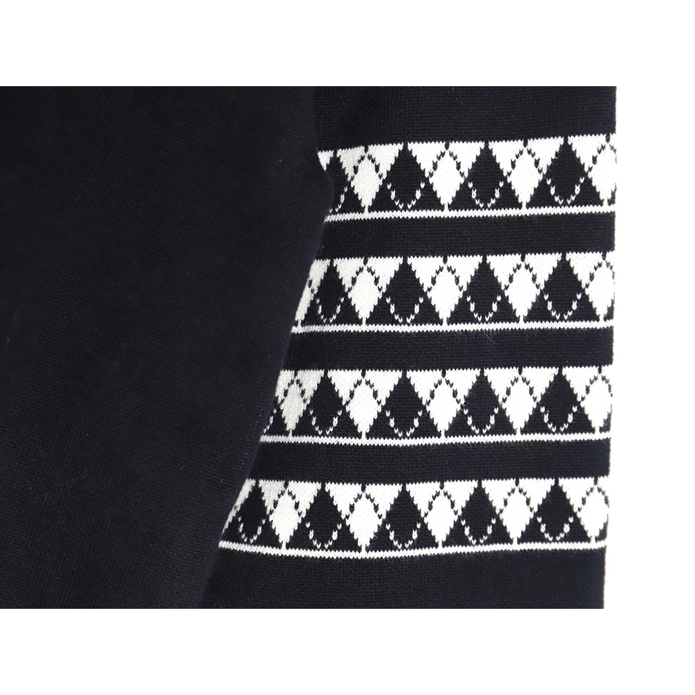 Thom Browne Diamond Dachshund Hooded Knitted Jacket TSK1,Thom Browne Jacket,Jacket,APPAREL