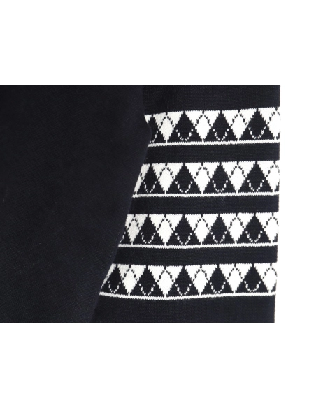 Thom Browne Diamond Dachshund Hooded Knitted Jacket TSK1,Thom Browne Jacket,Jacket,APPAREL