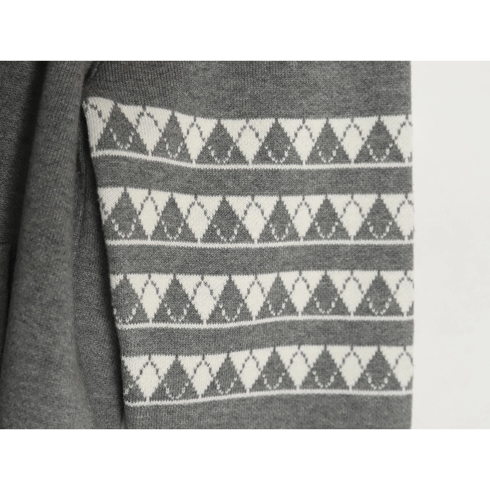 Thom Browne Diamond Dachshund Hooded Knitted Jacket,Thom Browne Jacket,Jacket,APPAREL