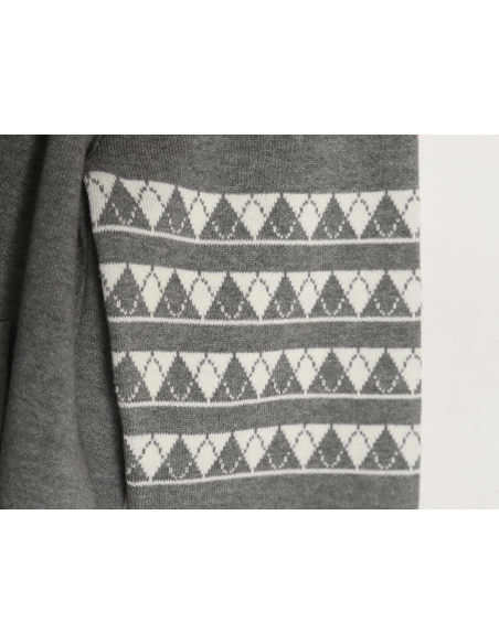 Thom Browne Diamond Dachshund Hooded Knitted Jacket,Thom Browne Jacket,Jacket,APPAREL