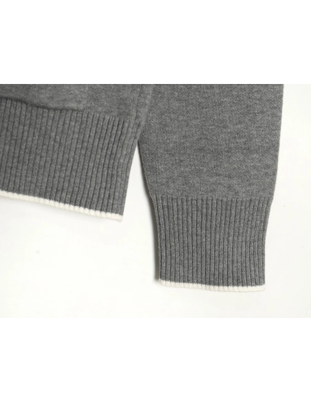 Thom Browne Diamond Dachshund Hooded Knitted Jacket,Thom Browne Jacket,Jacket,APPAREL