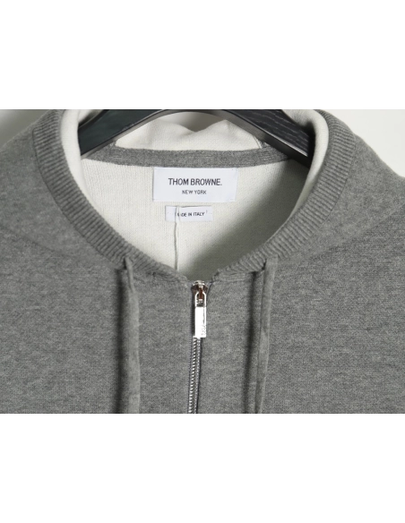 Thom Browne Diamond Dachshund Hooded Knitted Jacket,Thom Browne Jacket,Jacket,APPAREL