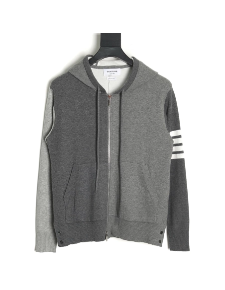 Thom Browne Golden Turtle Knitted Hooded Jacket,Thom Browne Jacket,Jacket,APPAREL