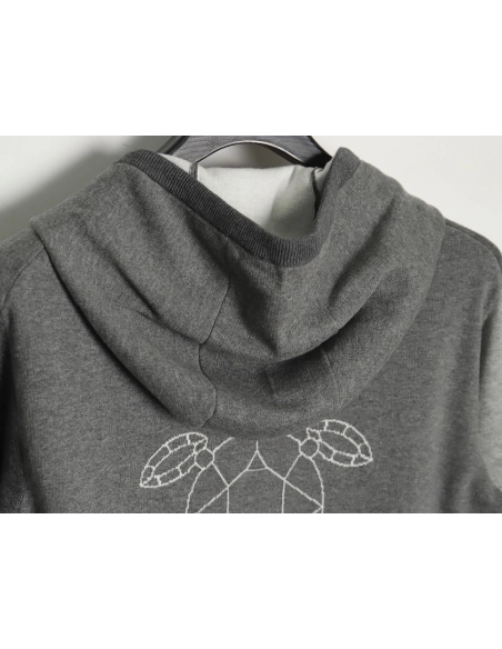 Thom Browne Golden Turtle Knitted Hooded Jacket,Thom Browne Jacket,Jacket,APPAREL