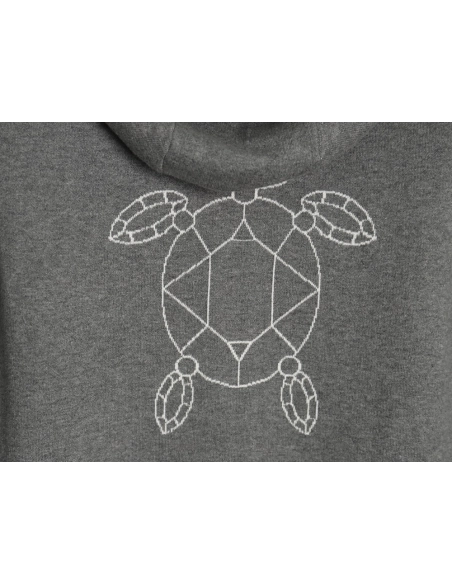 Thom Browne Golden Turtle Knitted Hooded Jacket,Thom Browne Jacket,Jacket,APPAREL