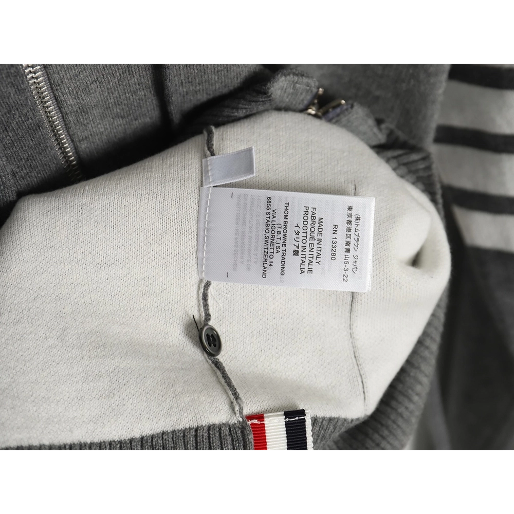 Thom Browne Golden Turtle Knitted Hooded Jacket,Thom Browne Jacket,Jacket,APPAREL