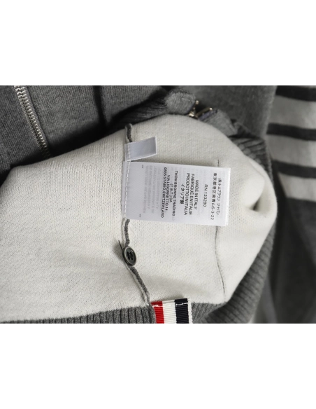 Thom Browne Golden Turtle Knitted Hooded Jacket,Thom Browne Jacket,Jacket,APPAREL