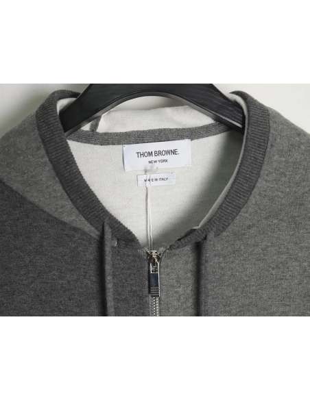 Thom Browne Golden Turtle Knitted Hooded Jacket,Thom Browne Jacket,Jacket,APPAREL