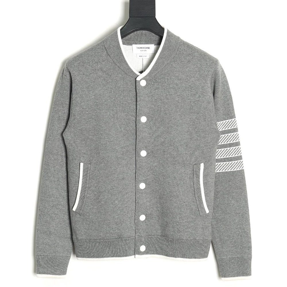Thom Browne Anchor Baseball Jacket,Thom Browne Jacket,Jacket,APPAREL