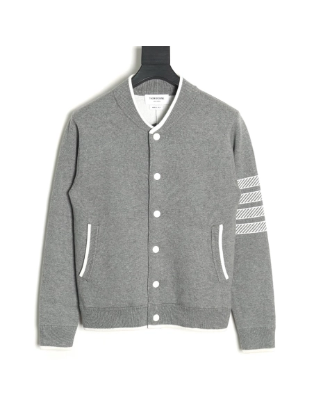 Thom Browne Anchor Baseball Jacket,Thom Browne Jacket,Jacket,APPAREL