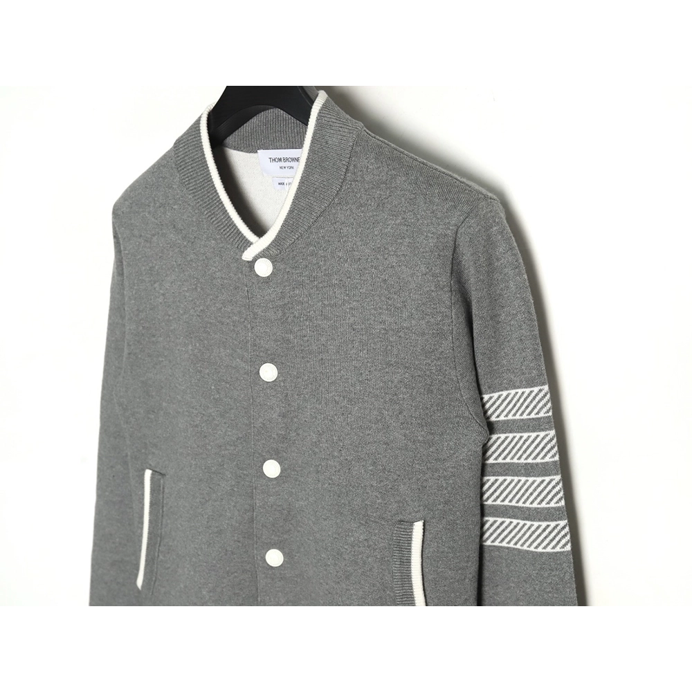 Thom Browne Anchor Baseball Jacket,Thom Browne Jacket,Jacket,APPAREL