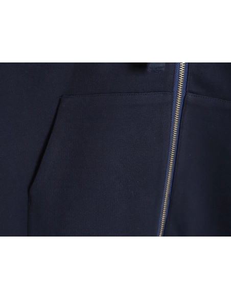 Thom Browne yarndyed drawstring zipper jacket TSK3,Thom Browne Jacket,Jacket,APPAREL