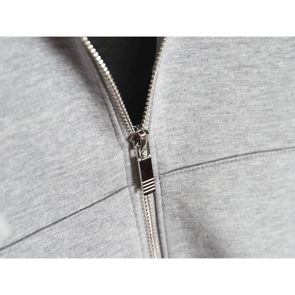 Thom Browne yarndyed drawstring zipper jacket TSK2,Thom Browne Jacket,Jacket,APPAREL