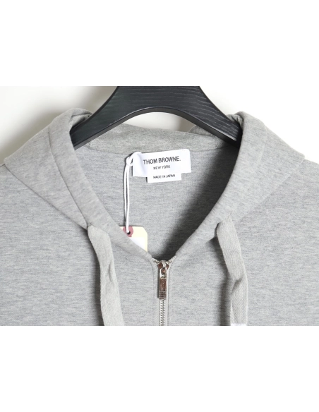 Thom Browne yarndyed drawstring zipper jacket TSK2,Thom Browne Jacket,Jacket,APPAREL