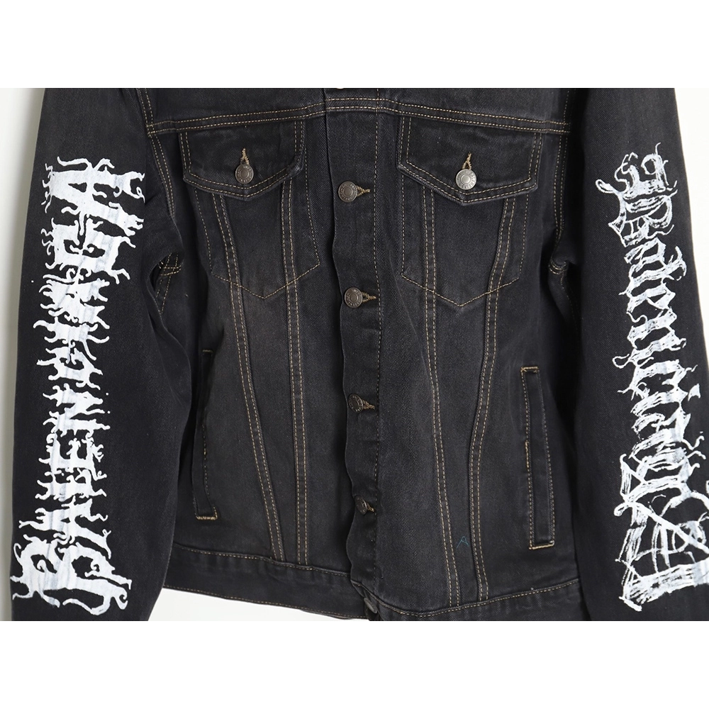 Balenciaga 24SS Year of the Dragon limited graffiti denim jacket,Balenciaga Jacket,Jacket,APPAREL