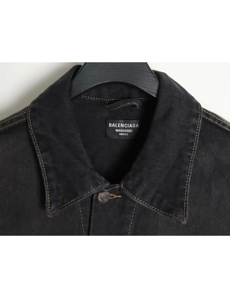 Balenciaga 24SS Year of the Dragon limited graffiti denim jacket,Balenciaga Jacket,Jacket,APPAREL