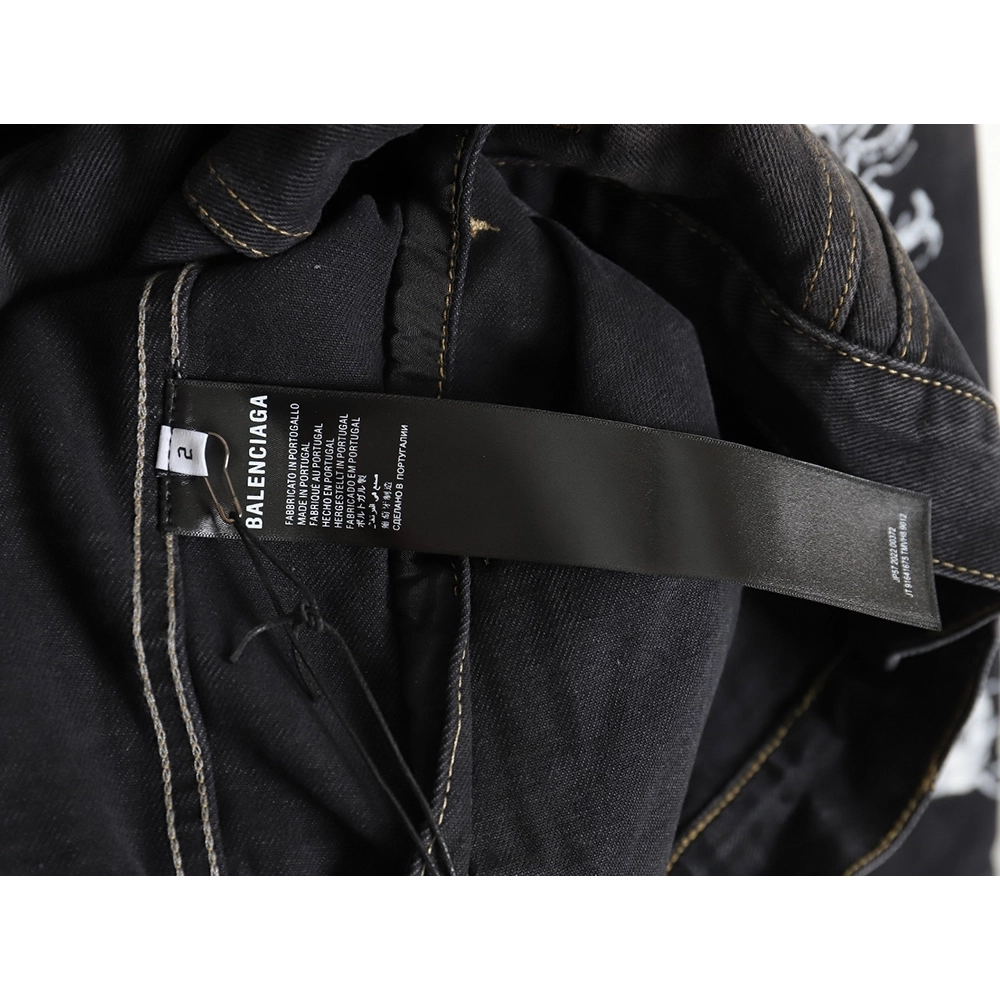 Balenciaga 24SS Year of the Dragon limited graffiti denim jacket,Balenciaga Jacket,Jacket,APPAREL