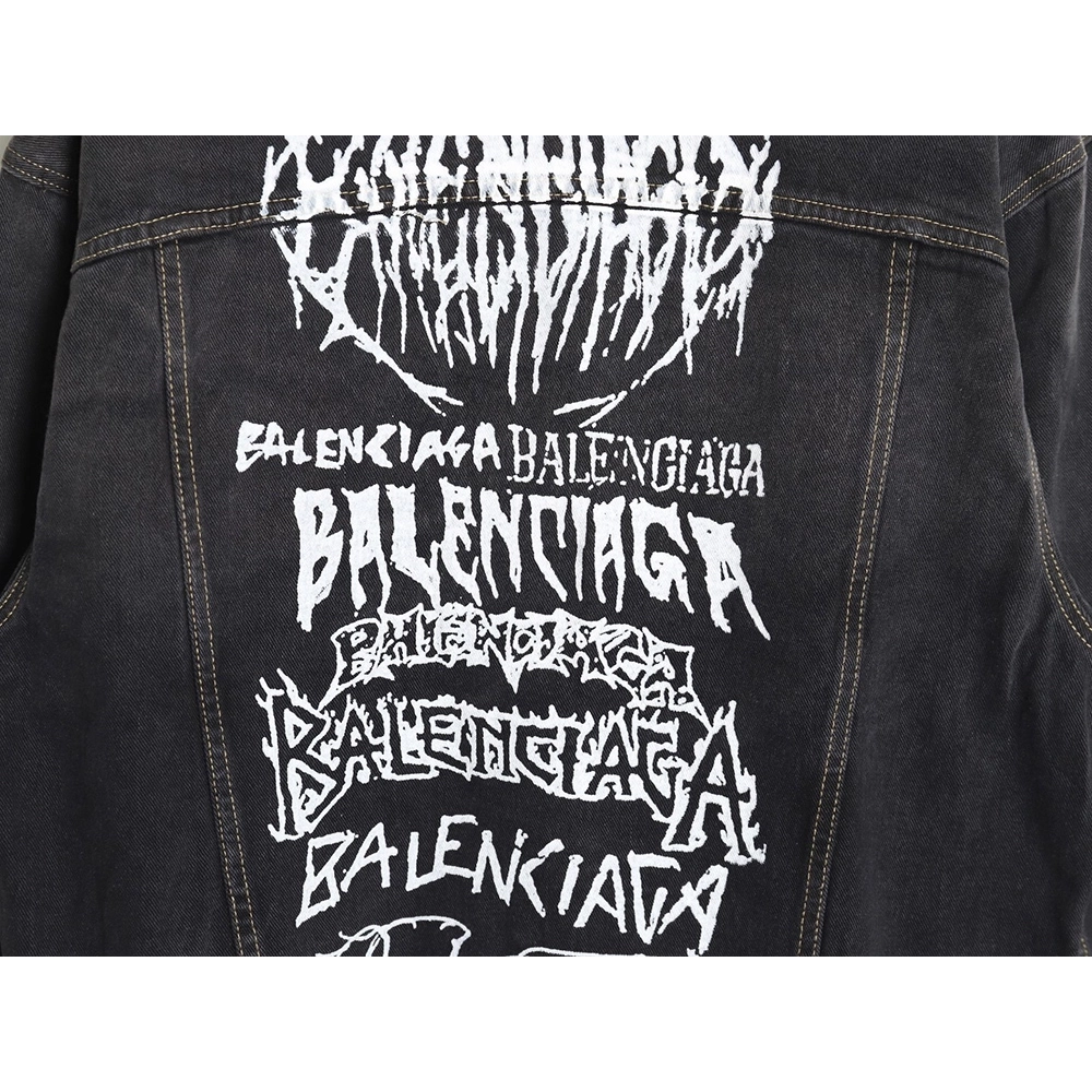 Balenciaga 24SS Year of the Dragon limited graffiti denim jacket,Balenciaga Jacket,Jacket,APPAREL