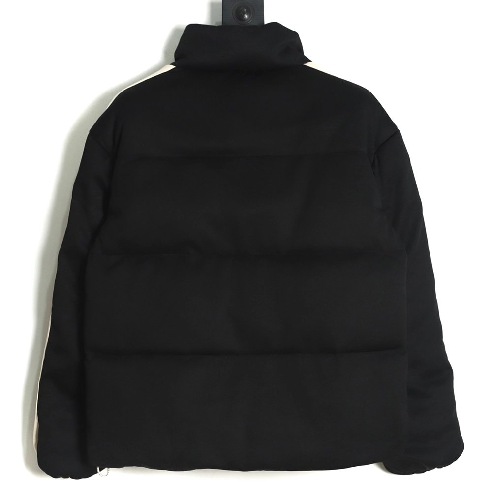 Moncler x Palm Angels joint logo color strip embroidered logo down jacket,Moncler Jacket,Jacket,APPAREL