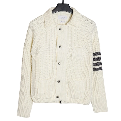 THOM BROWNE 20FW Chunky stitch zip lapel jacket,Thom Browne Jacket,Jacket,APPAREL