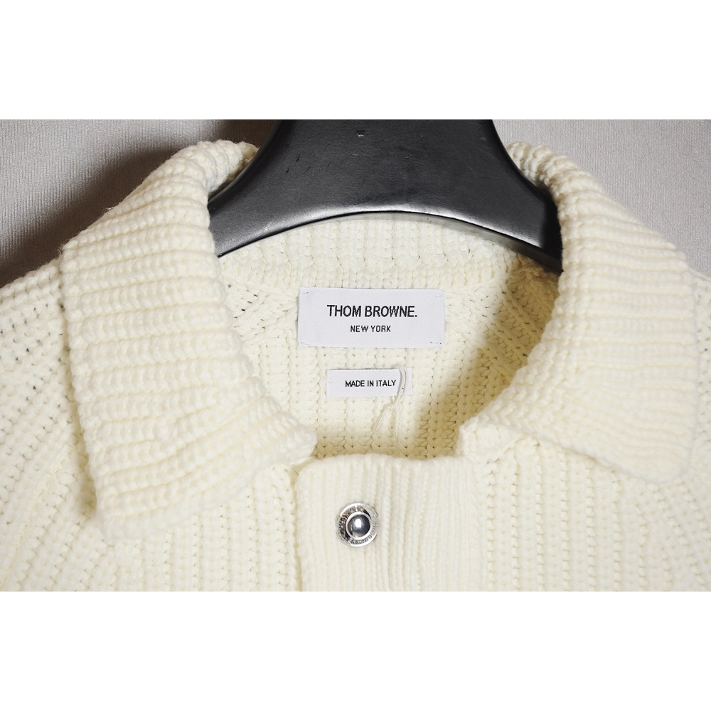 THOM BROWNE 20FW Chunky stitch zip lapel jacket,Thom Browne Jacket,Jacket,APPAREL