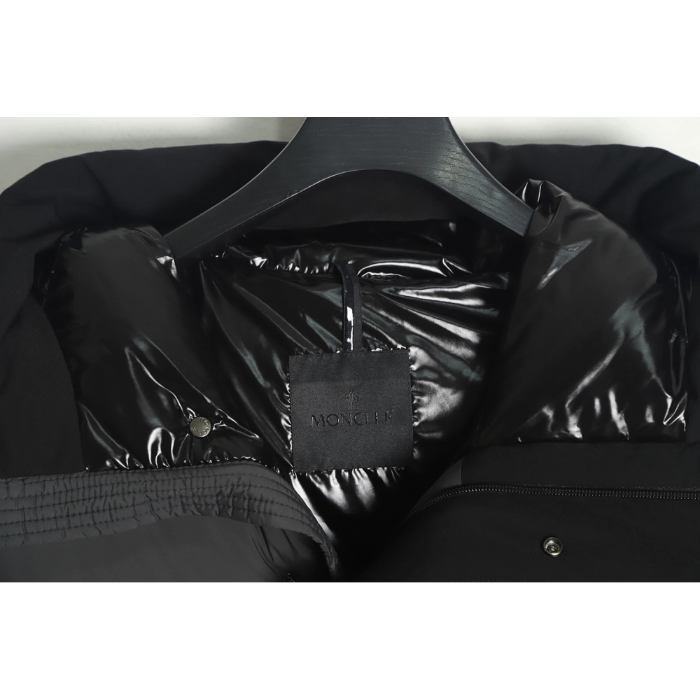 Moncler 22FW madeira black warrior placket threedimensional embossed letter down jacket,Moncler Jacket,Jacket,APPAREL