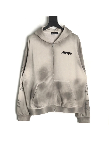 GRAILZ Dirty Wash Inkjet Zipper Jacket,Grailz Jacket,Jacket,APPAREL