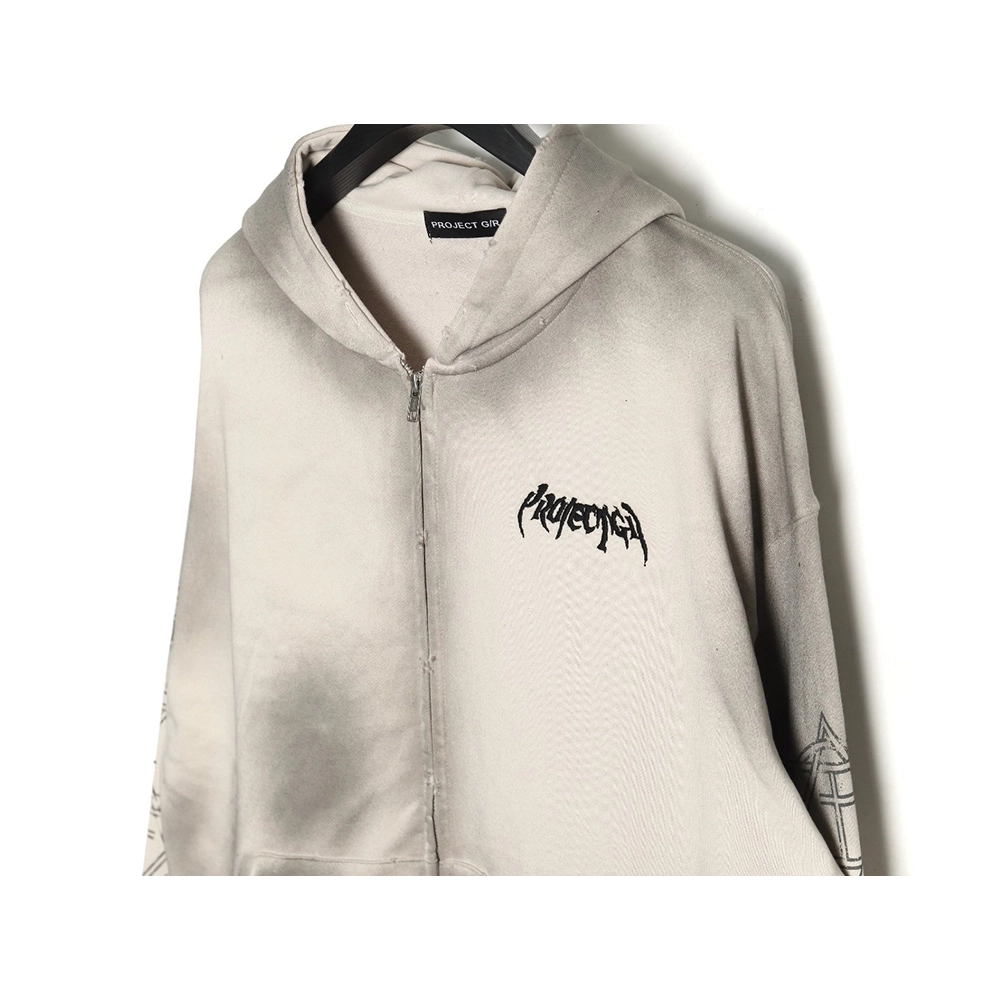 GRAILZ Dirty Wash Inkjet Zipper Jacket,Grailz Jacket,Jacket,APPAREL