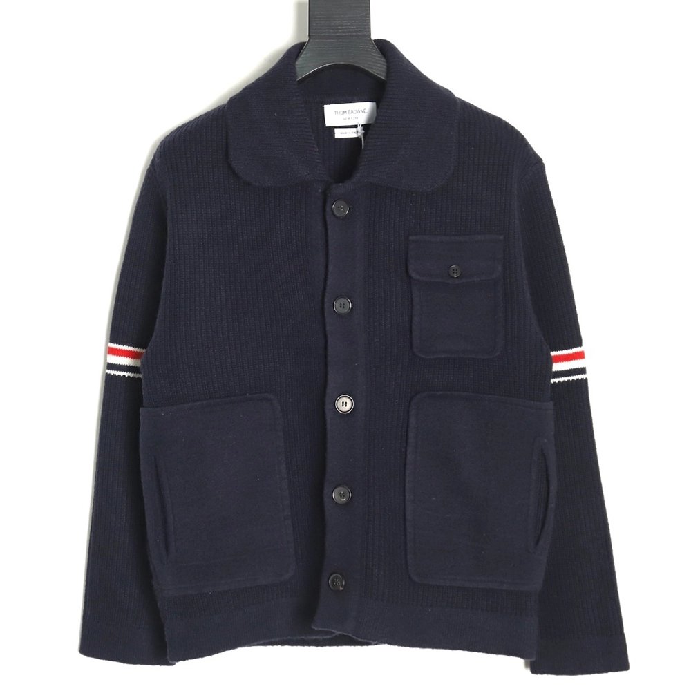 Thom Browne Heavy Wool Jacket TSK3,Thom Browne Jacket,Jacket,APPAREL