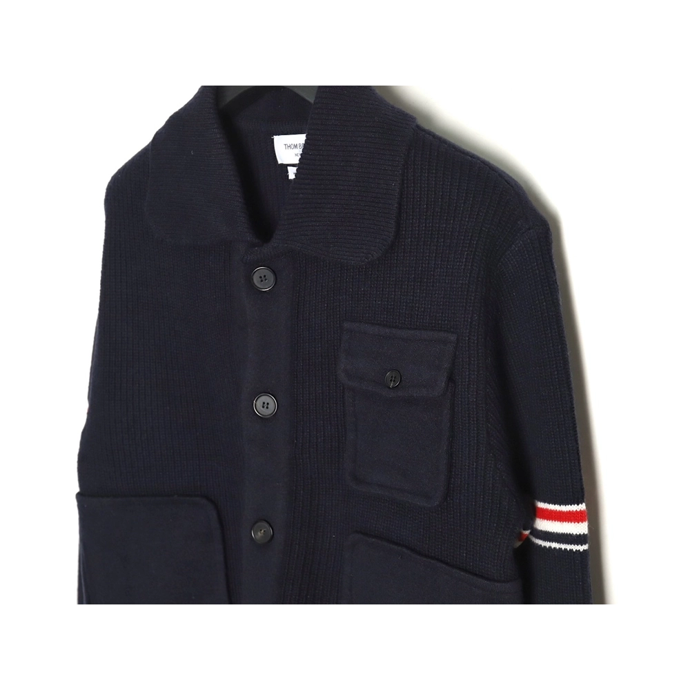 Thom Browne Heavy Wool Jacket TSK3,Thom Browne Jacket,Jacket,APPAREL