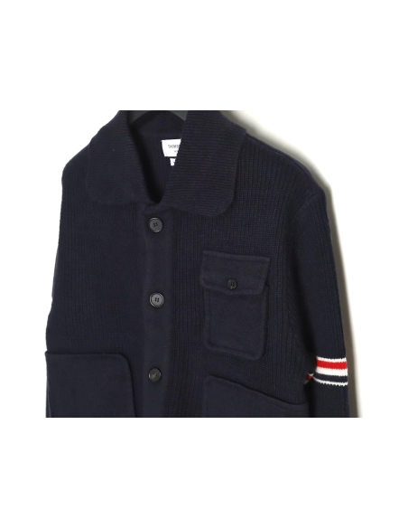 Thom Browne Heavy Wool Jacket TSK3,Thom Browne Jacket,Jacket,APPAREL