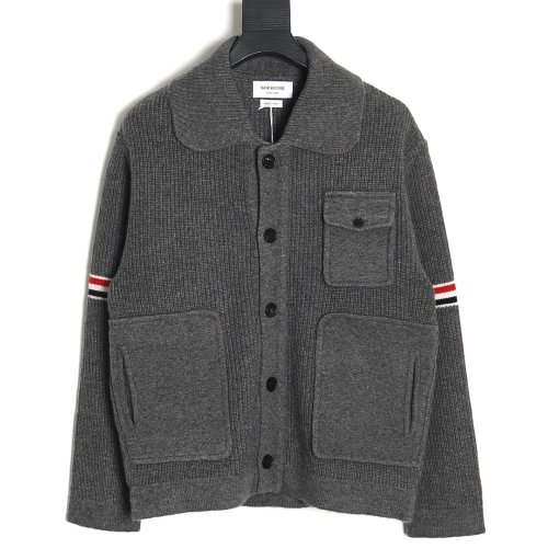 Thom Browne Heavy Wool Jacket TSK2,Thom Browne Jacket,Jacket,APPAREL