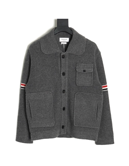 Thom Browne Heavy Wool Jacket TSK2,Thom Browne Jacket,Jacket,APPAREL