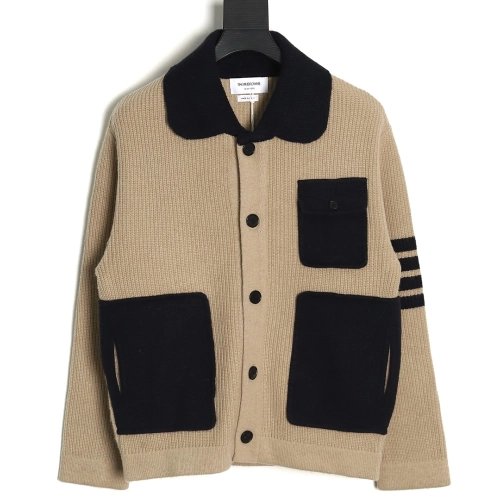 Thom Browne Heavy Wool Jacket TSK1,Thom Browne Jacket,Jacket,APPAREL